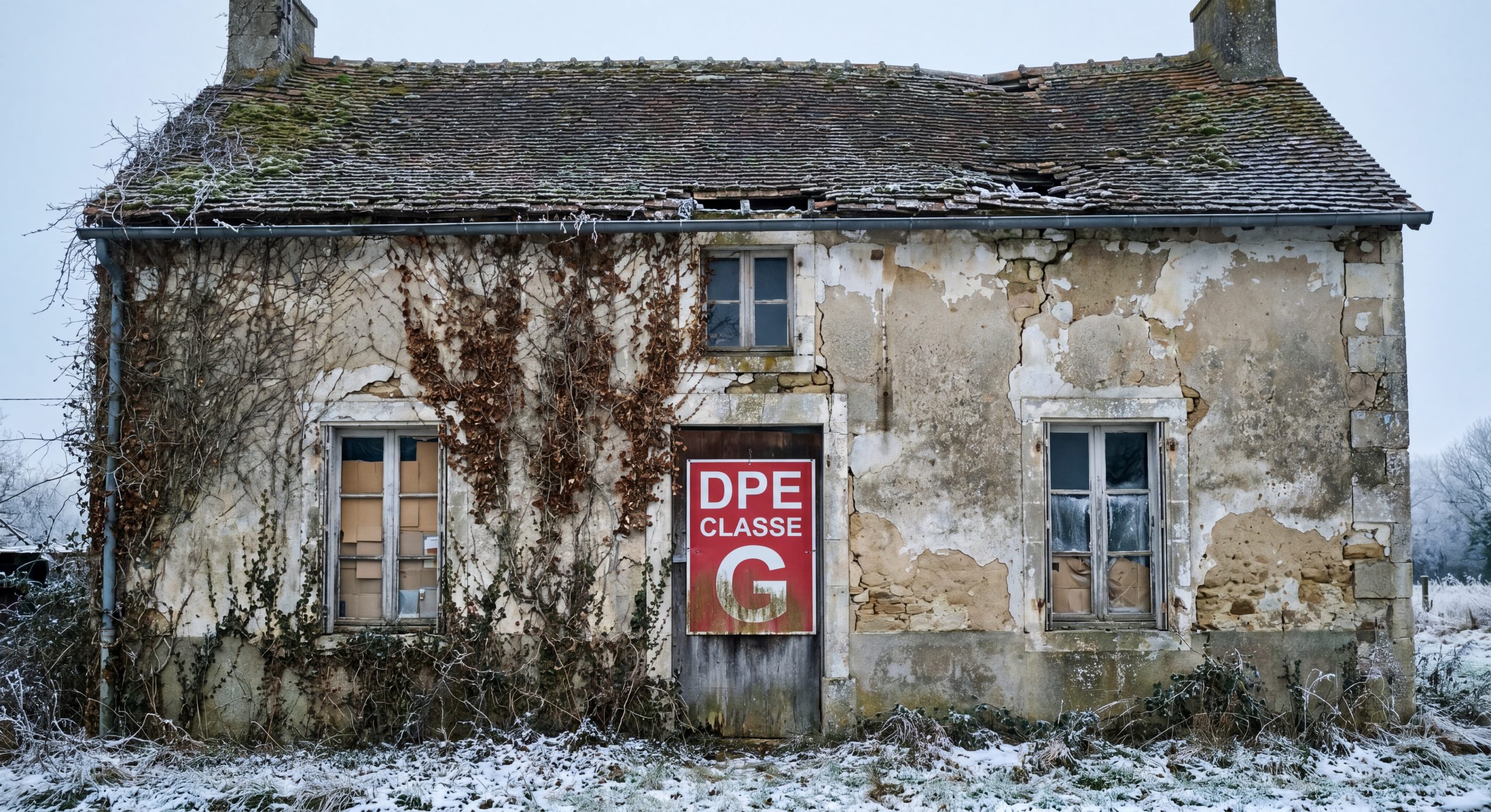 Maison passoire thermique classée F ou G au DPE en France