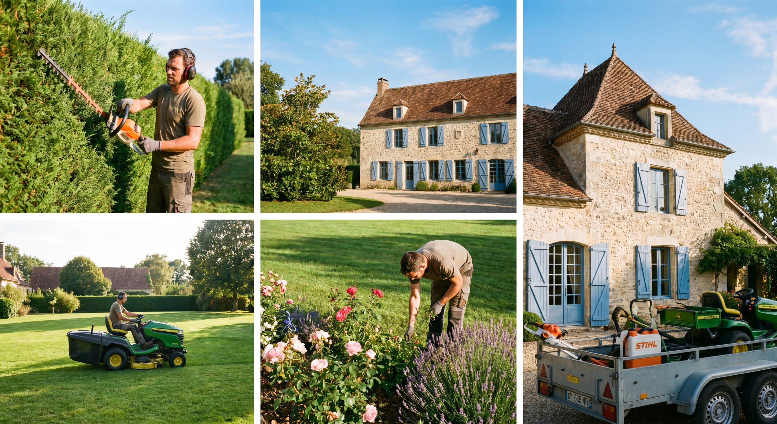 Paysagiste entretien jardin taille haie tonte pelouse maison française 2026