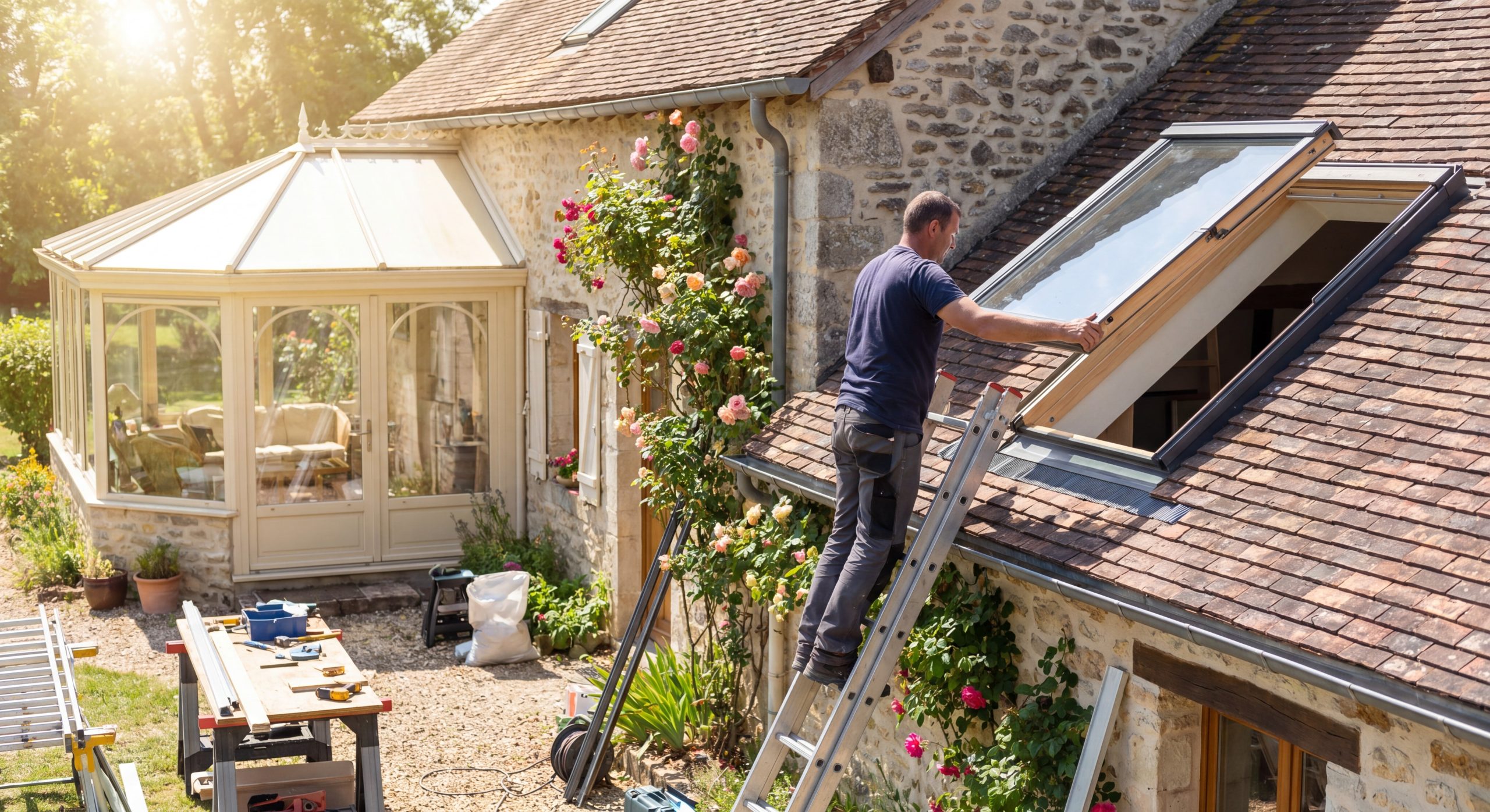 Remplacement vitrage Velux fenêtre toit véranda vitrier professionnel 2026